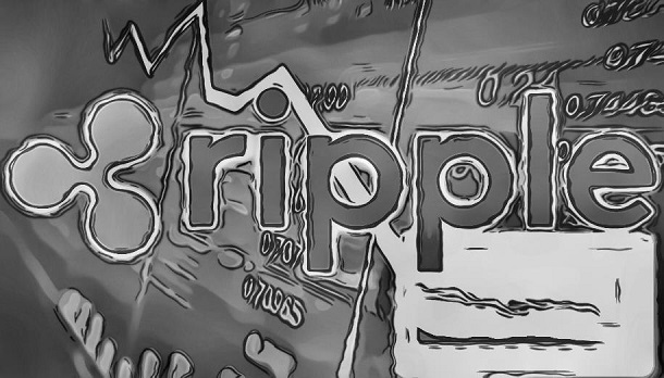 Ripple XRP black and white