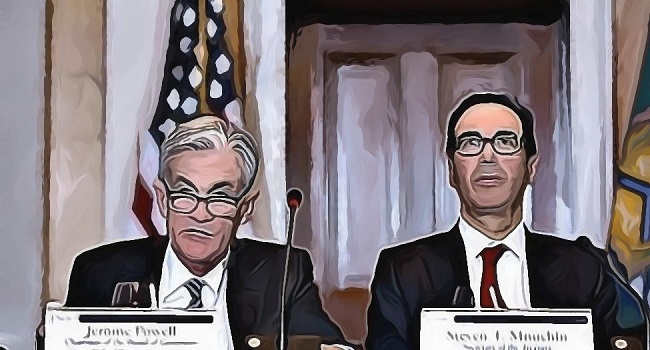 Steven Mnuchin and Jerome Powell on cryptocurrency